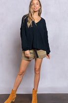 POL Dreamy V-Neck Sweater with Chain Detail POL