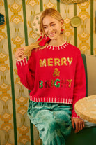 BiB Redi Christmas Theme Sequin Lattering Sweater