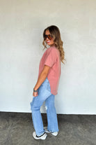 PREORDER: Blakeley Joey Washed Cotton Boyfriend Tee Fall Colors Womens
