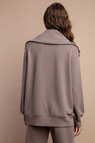 Rae Mode Modal Poly Full Zip Jacket in Mocha Ave Shops