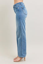 Judy Blue Medium Washed Tummy Control Vintage Wash Straight Jeans