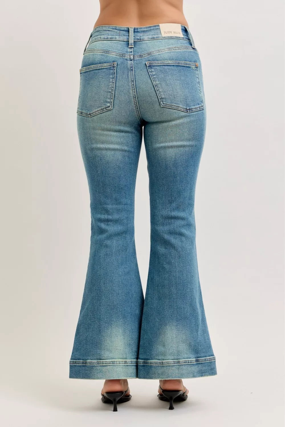 Judy Blue Medium WashedHigh Waist Vintage Wash Flare Jeans