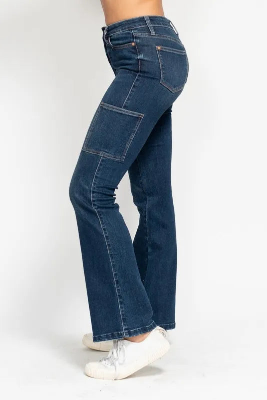 Judy Blue High Waist Cargo Bootcut Jeans