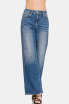 Zenana High Rise Wide Leg Jeans with Pockets Pants