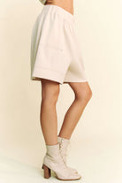 Davi & Dani Beoge Contrast Seam Top and Short Set