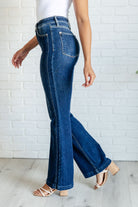 Judy Blue Mavis High Rise Side Seam Detail Flare Jeans 24W Denim