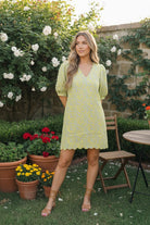 Jodifl Lime Blossom Jacquard Mini Dress