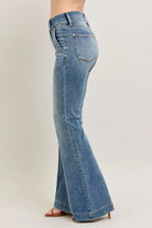 Judy Blue High-Waist Flare Denim Jeans with Front Seam Detail