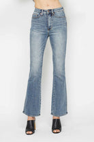 Judy Blue Multi Inseam Tummy Control Back Embroidered Pocketed Bootcut Jeans REG INSEAM