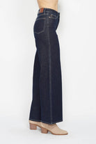 Judy Blue High Waisted Retro Wide Leg Midnight Tummy Control Jeans BoutiqueSimplified