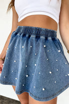 PREORDER: BLAKELEY Denim & Pearls Skort Womens