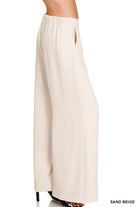 Zenana Relaxed Fit Elastic Waisted Wide Leg Pants