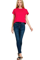 Zenana Ruby Premium Cotton Relaxed Crop Tee