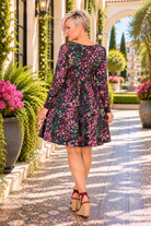 Haptics Wild Blooms and Holiday Dreams Long Sleeve Dress