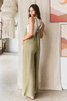 Mittoshop Olive Textured Wide Leg Overalls
