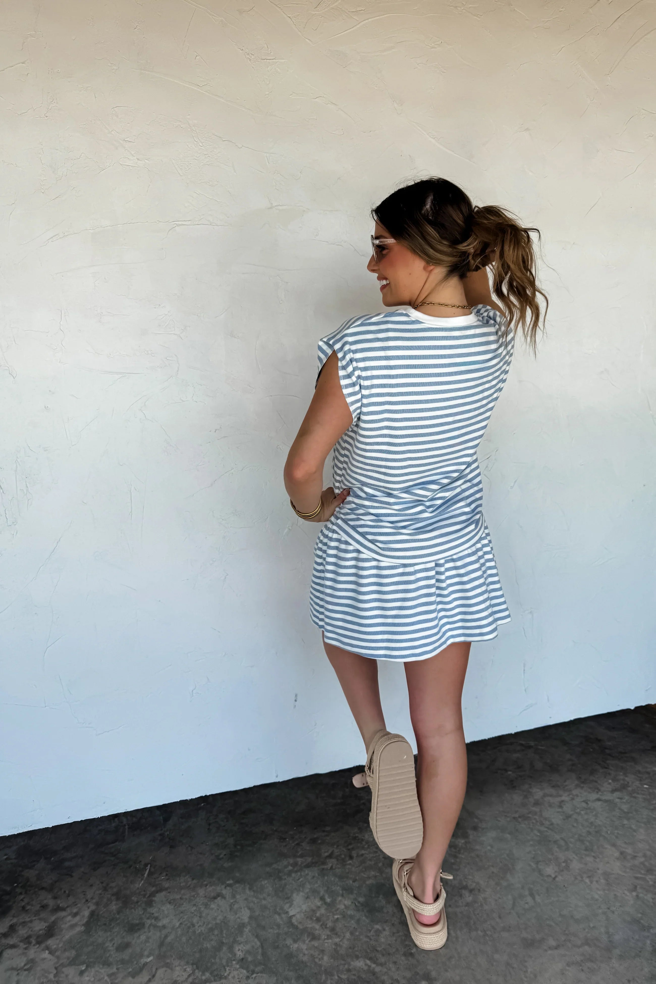 PREORDER: Coastal Stripes Skort Set Womens