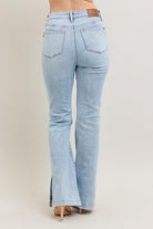 Judy Blue Light Washed Tummy Control Vintage Wash Side Slit Slim Boot Jeans