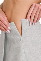 Zenana Heather Gray Wrap Front Skort