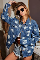 BiBi Washed Tie Dye Denim Jacket