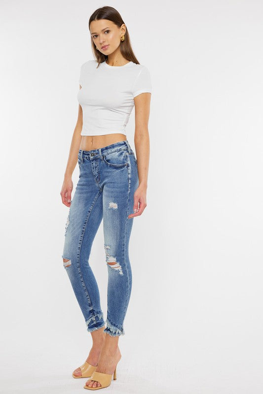 Kancan Mid Rise Ankle Skinny Jeans Kan Can USA