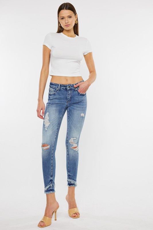 Kancan Mid Rise Ankle Skinny Jeans ALL Kan Can USA