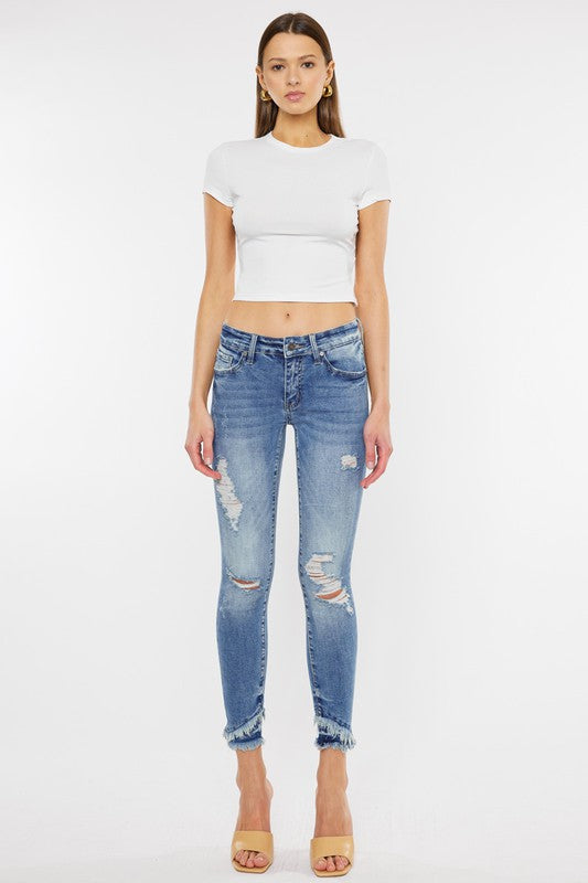 Kancan Mid Rise Ankle Skinny Jeans Kan Can USA