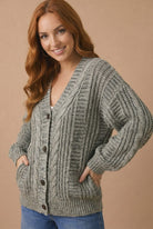 Haptics Beach Bonfire Button Down Cardigan in Olive