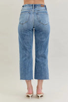 Judy Blue High Waist Destroy Crop Wide Leg Jeans