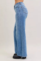 Judy Blue Mid Rise Retro Wide Leg Jeans