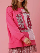 Preorder Sequin Boots Color Block Sweatshirt