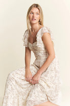 Jade By Jane Ruffle Sleeve Tiered Maxi Dress