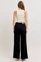Judy Black Blue High-Waisted Wide Leg Jeans