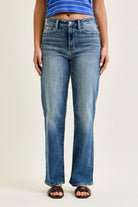 Judy Blue Holly Mid Rise Straight Womens