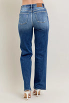 Judy Blue Dark Washed High Waist 90's Straight Leg Jeans