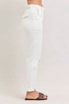 Judy Blue White High Waist Jeans with Patch Pockets