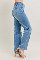 Judy Blue Medium Washed Tummy Control Vintage Wash Straight Jeans