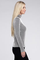 Zenana Ribbed Turtle Neck Long Sleeve Top