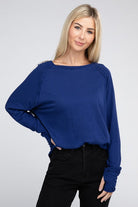 Zenana Cotton Raglan Sleeve Thumbhole Top ZENANA