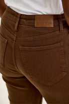 Judy Blue High Waist Aurora Weekender Jeans with Knee Darts C Mahogany