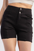 Rae Mode Cotton Stretch Twill Short Pant Black Rae Mode