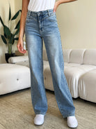 Judy Blue High Waist Wide Leg Jeans Medium Trendsi