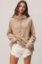 BiBi Taupe Solid Side Pocket Thumb Top