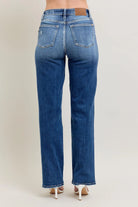 Judy Blue Dark Washed High Waist 90's Straight Leg Jeans