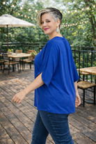 Dear Scarlett Lizzy Breeze Top in Royal Blue Womens