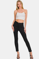 Zenana Black High Rise Skinny Jeans with Pockets Jeans