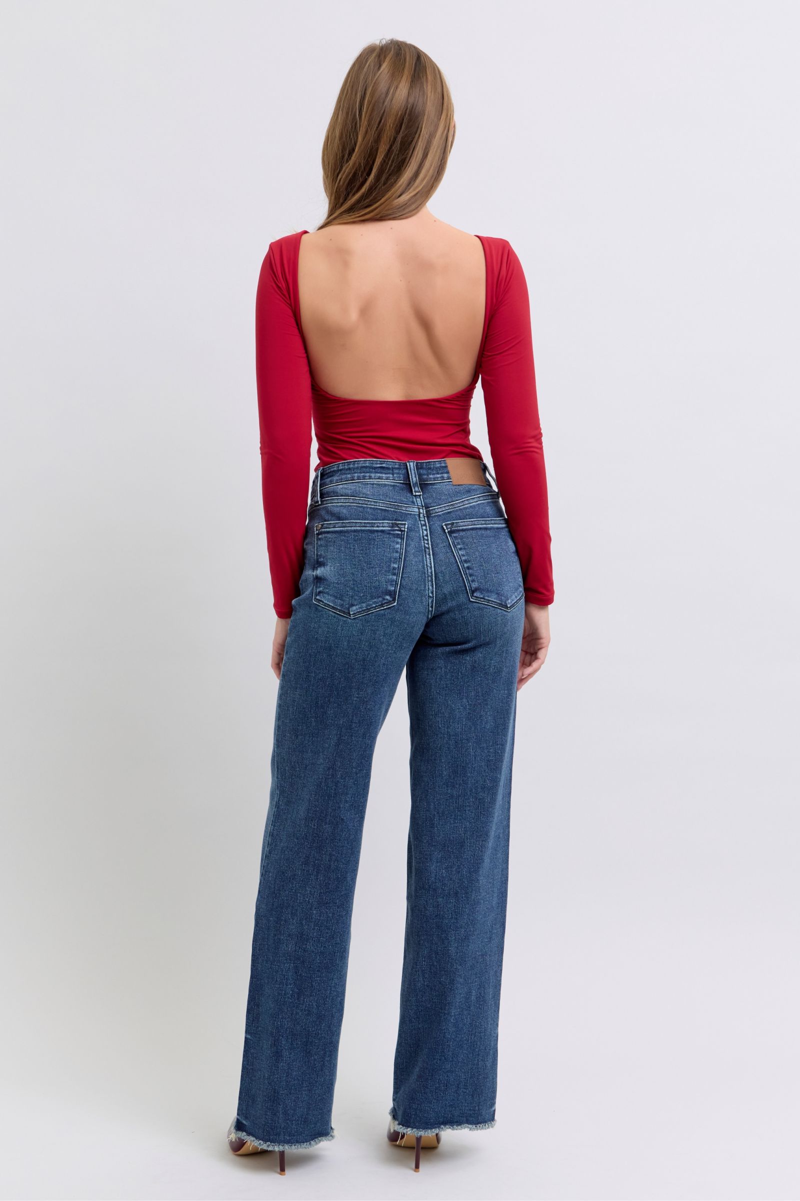 Judy Blue Raw Hem Mid Rise Jeans w/ Tint Jeans