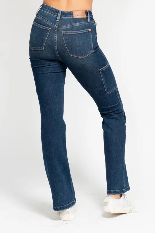 Judy Blue High Waist Cargo Bootcut Jeans