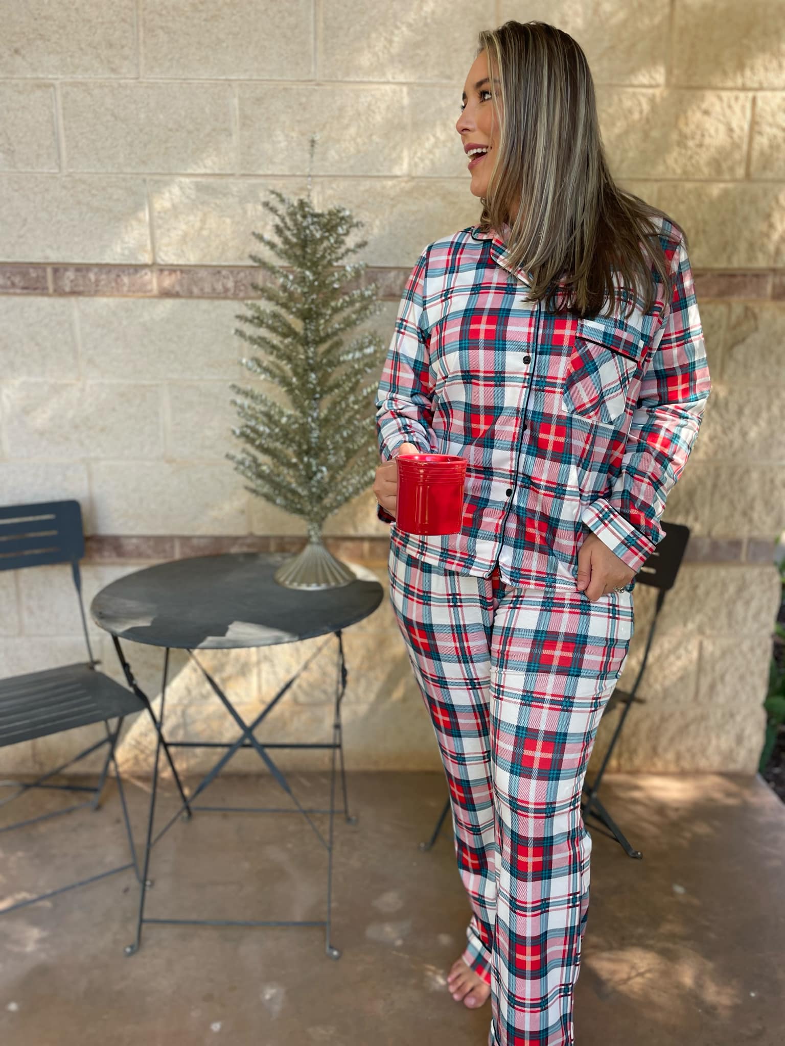 Holiday Plaid Pajama Set Ave Shops