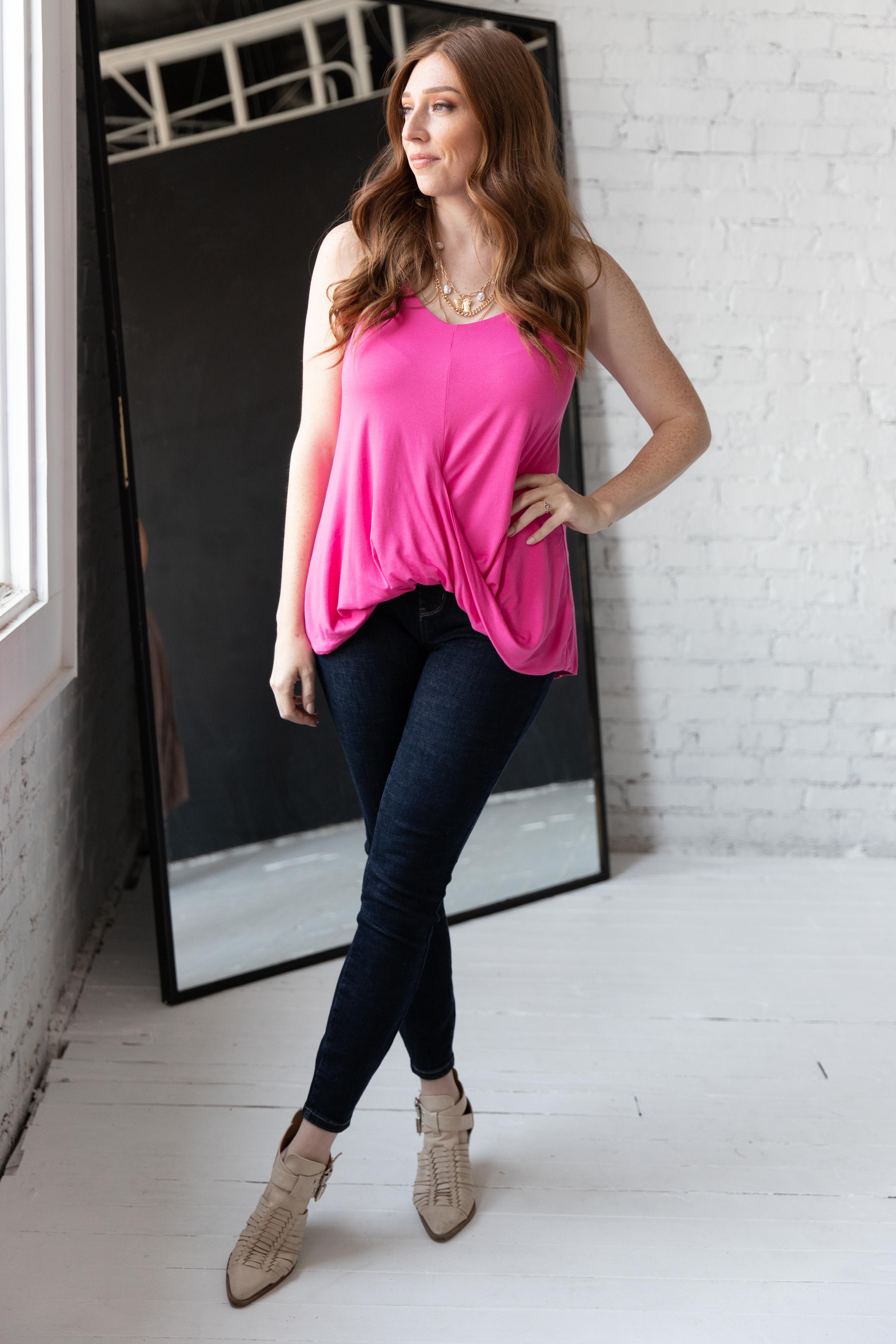 White Birch Think Pink Tank Womens
