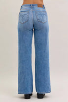 Judy Blue Mid Rise Retro Wide Leg Jeans